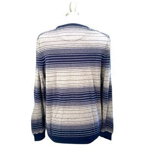 Joseph Abboud navy gray knit striped no fabric content possibly cotton brand new